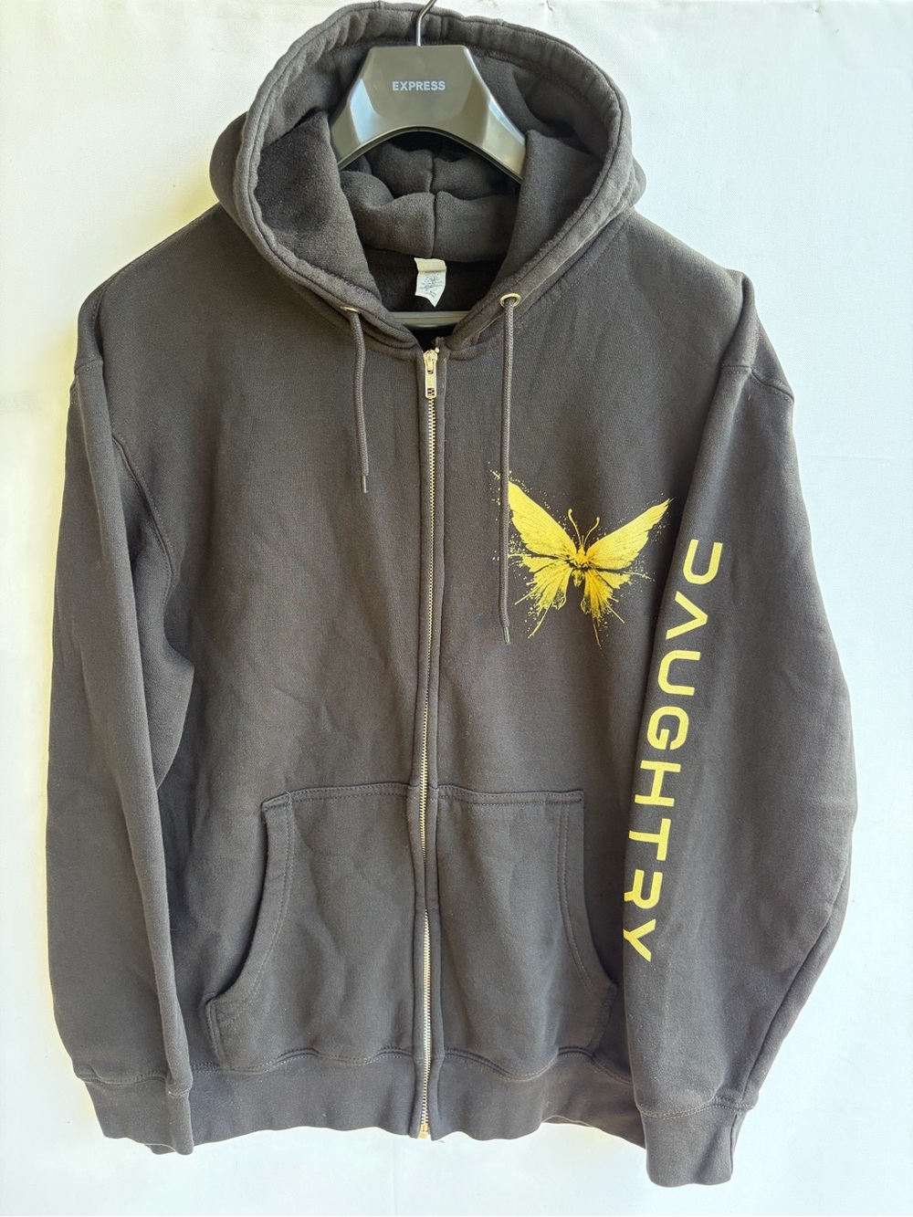 Daughtry Band Tour Graphic Zip Up Hoodie Black L